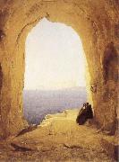 Karl Blechen Monks at the Gulf of Naples oil painting